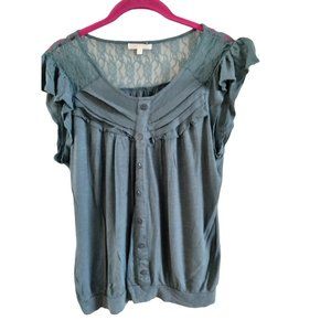 Trendy blend sleeveless top, size large, EUC